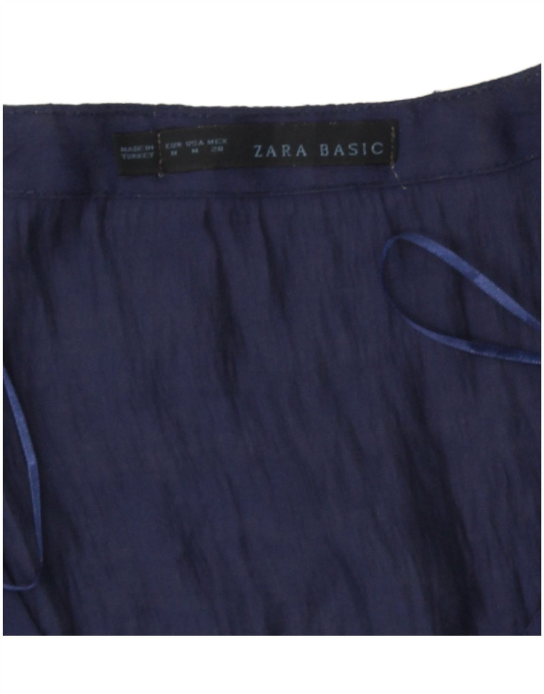 Top in camicetta da donna Zara UK 12 blu navy medio