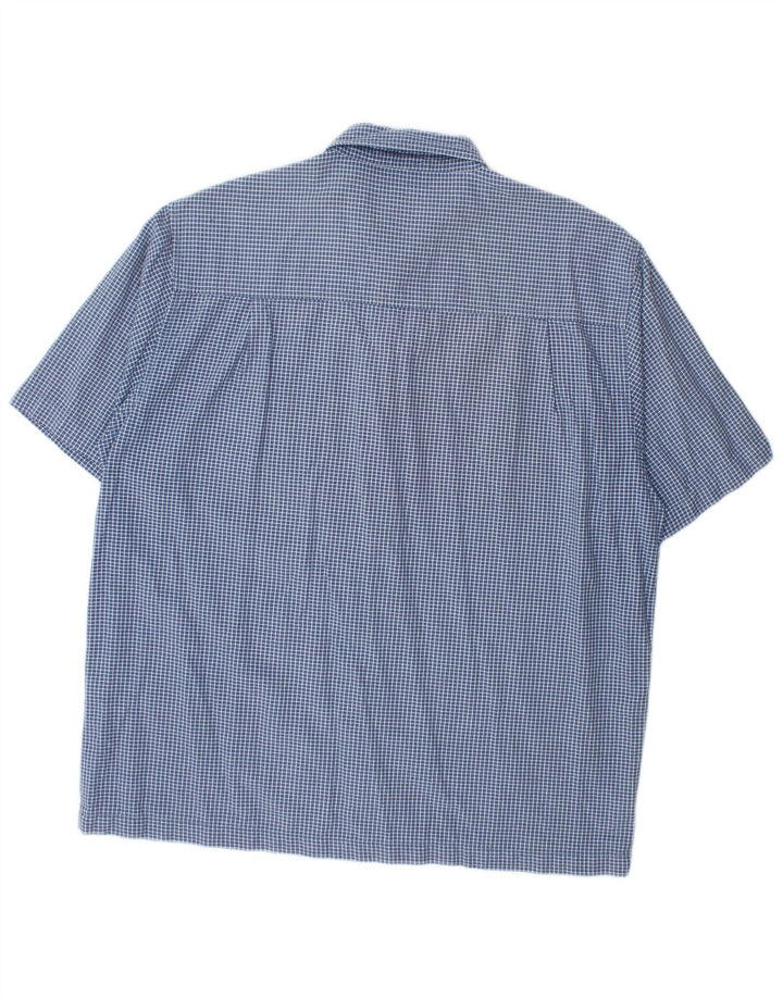 Camicia a maniche corte da uomo Quiksilver, cotone a quadri blu grandi