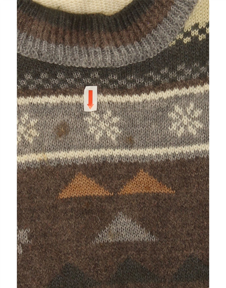 Marks & Spencer Maglione maglione girocollo da uomo St. Michael piccolo marrone