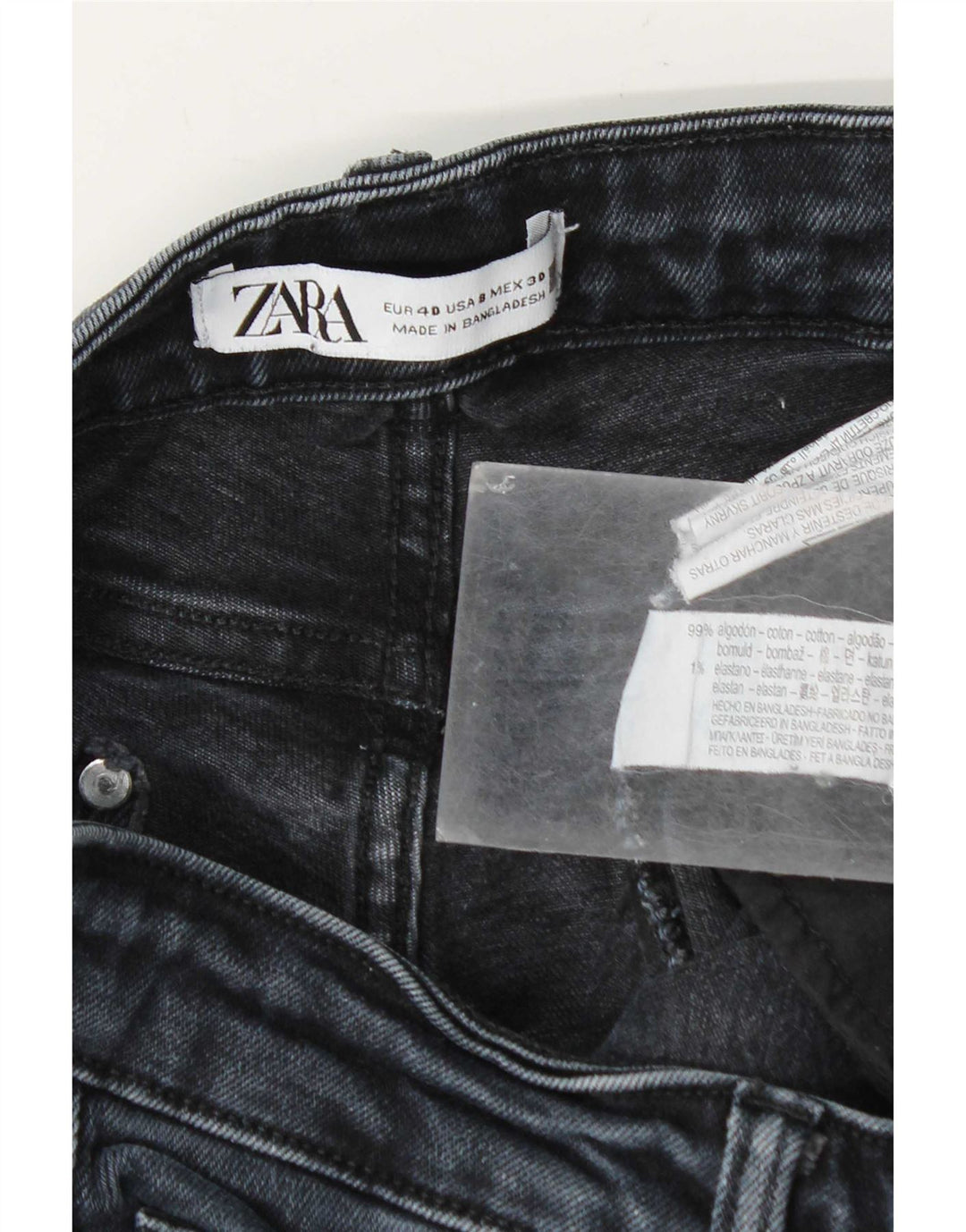 Jeans slim da donna Zara EU 40 medio W30 L26 cotone blu navy