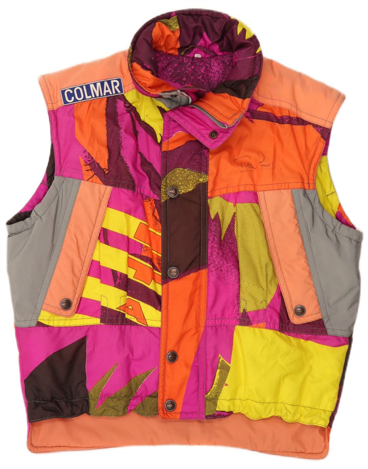 Gilet imbottito da sci da uomo con grafica Colmar UK 36 piccolo multicolore a blocchi di colore