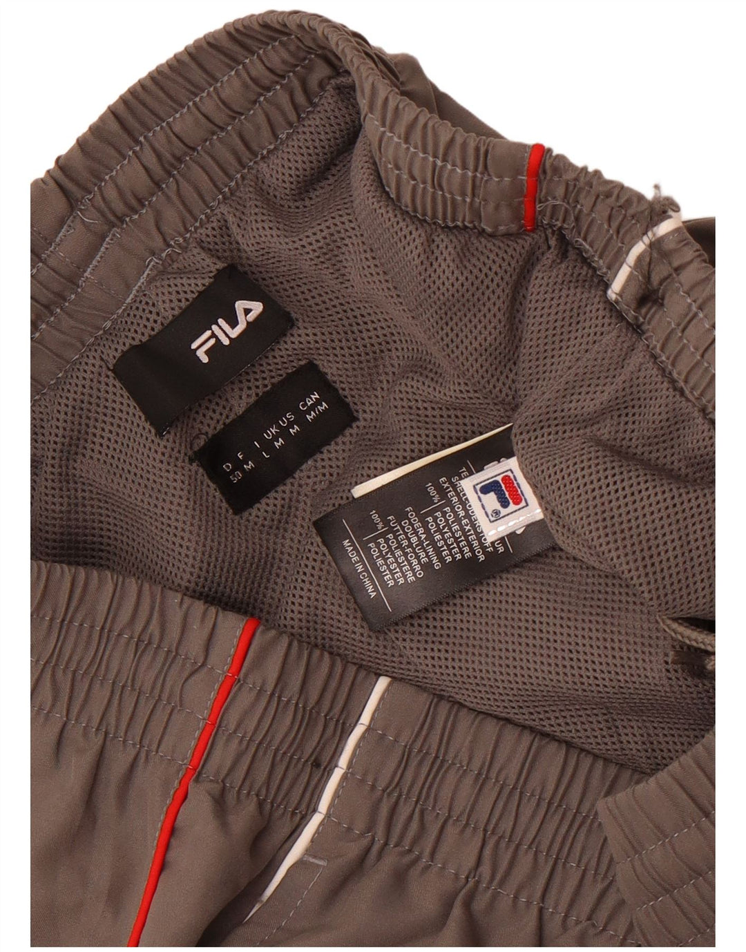 Pantaloni da tuta da uomo Fila in poliestere grigio medio