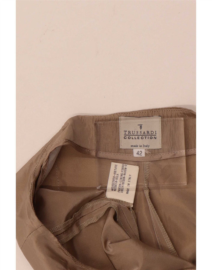 Pantaloni Corti Dritti Donna Trussardi IT 42 Medio W26 L24 Beige