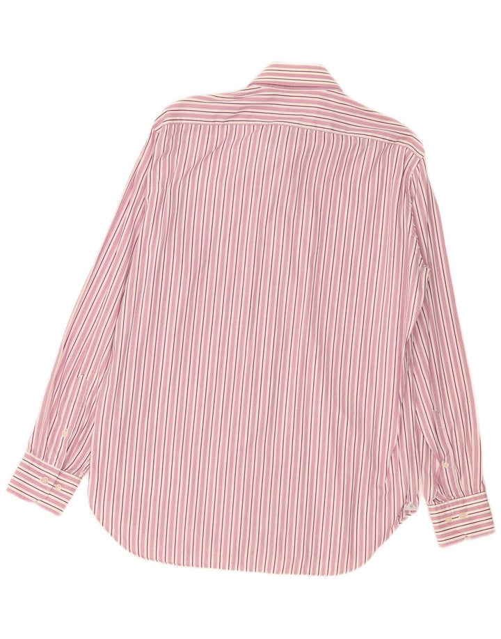 Camicia da uomo Rodrigo Large in cotone gessato rosa
