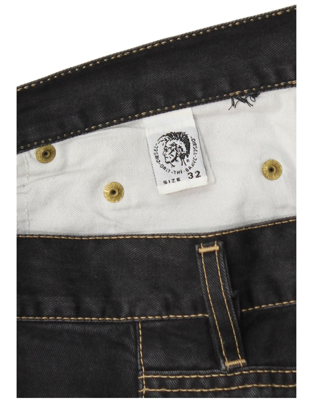 Pantaloncini di jeans da uomo DIESEL W32 cotone nero medio
