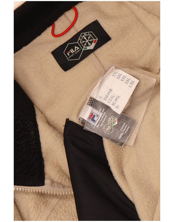 Giacca in pile da uomo Fila UK 44 2XL Poliestere beige