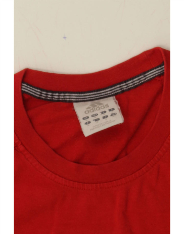 ADIDAS Mens T-Shirt Top Medium Red Cotton Vintage Adidas and Second-Hand Adidas from Messina Hembry 
