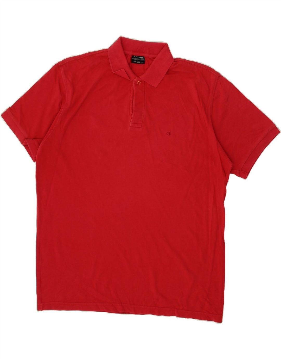 CHAMPION Mens Polo Shirt Large Red Cotton | Vintage Champion | Thrift | Second-Hand Champion | Used Clothing | Messina Hembry 