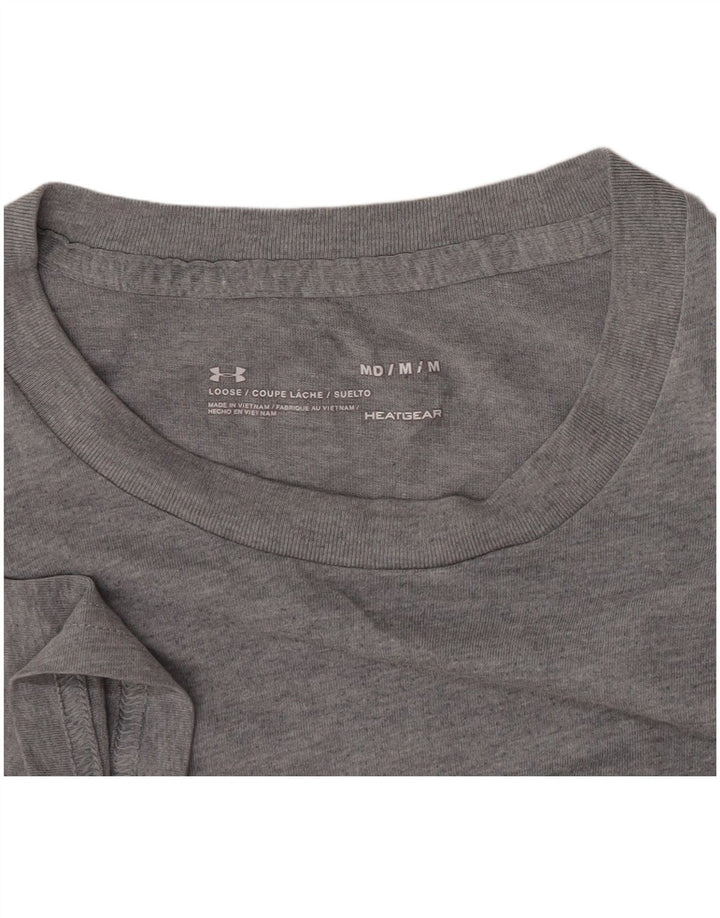 Maglietta grafica da uomo Under Armour Heat Gear Top grigio medio