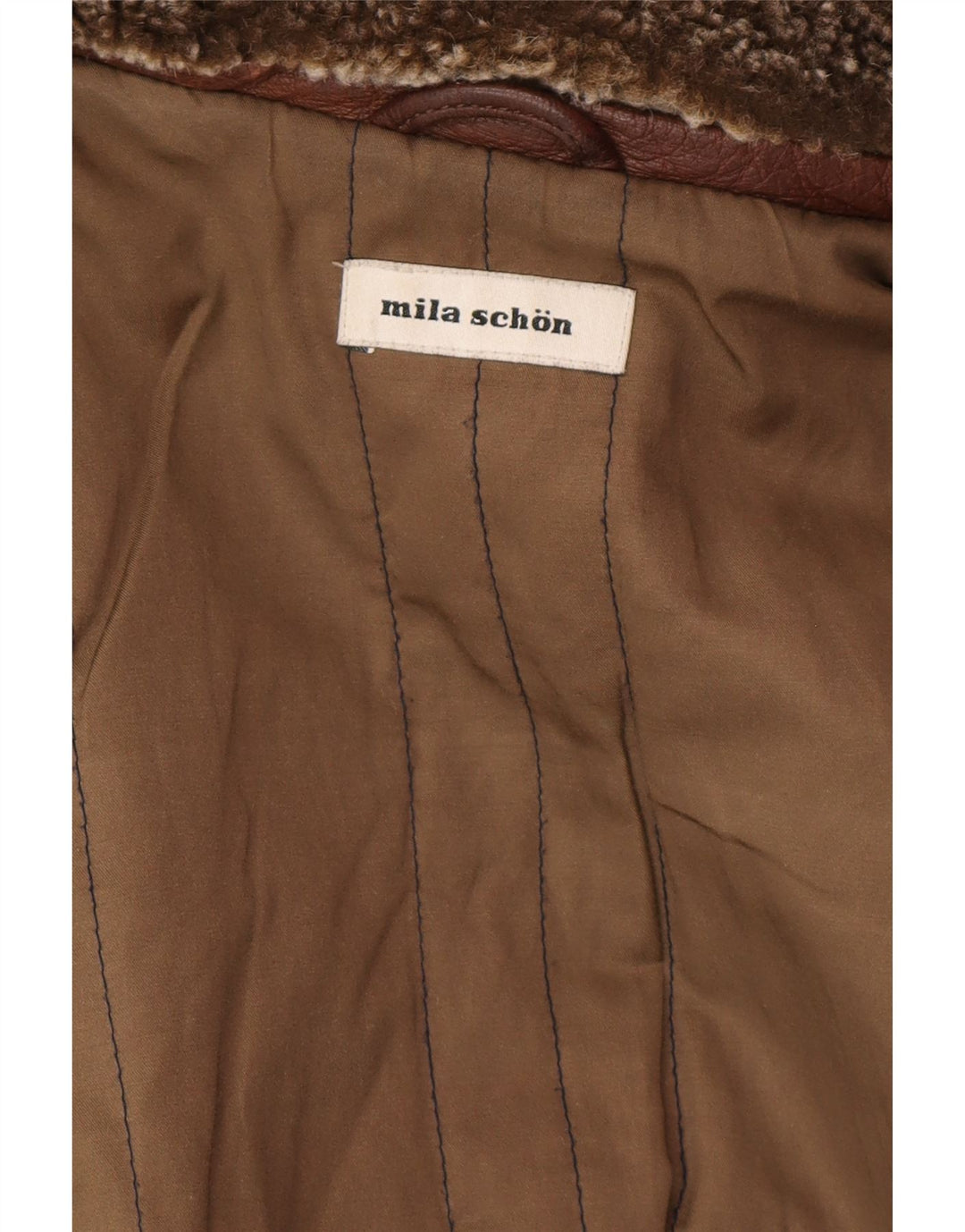 MILA SCHON Giacca in pelle da uomo IT 48 Pelle marrone medio
