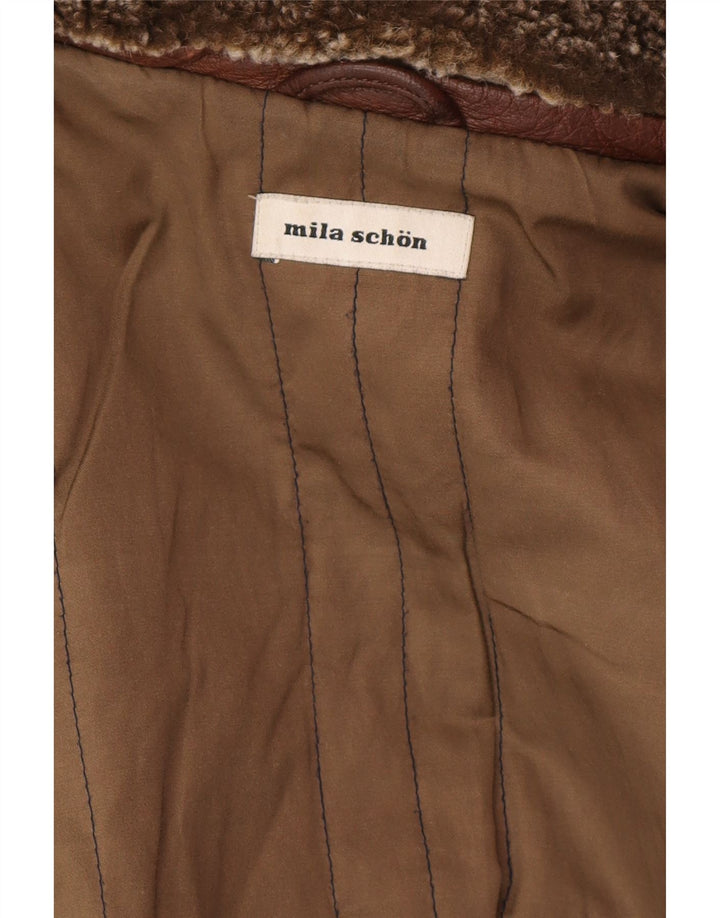 MILA SCHON Giacca in pelle da uomo IT 48 Pelle marrone medio