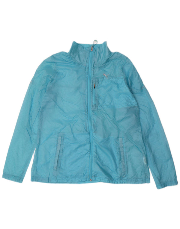 Giacca antipioggia da donna PUMA UK 12 nylon blu medio