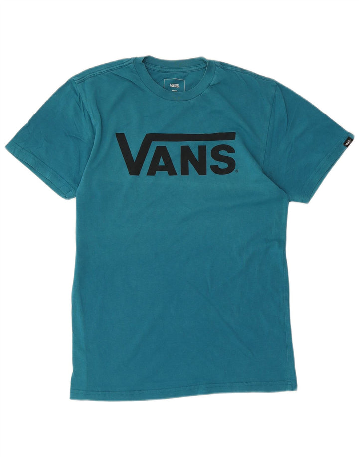 T-shirt grafica da uomo con vestibilità classica VANS, piccola, in cotone blu