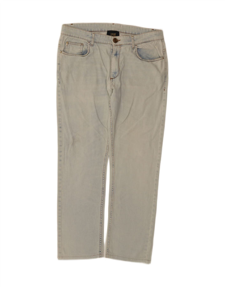 Jeans dritti da uomo Cavalli grandi W34 L29 cotone blu