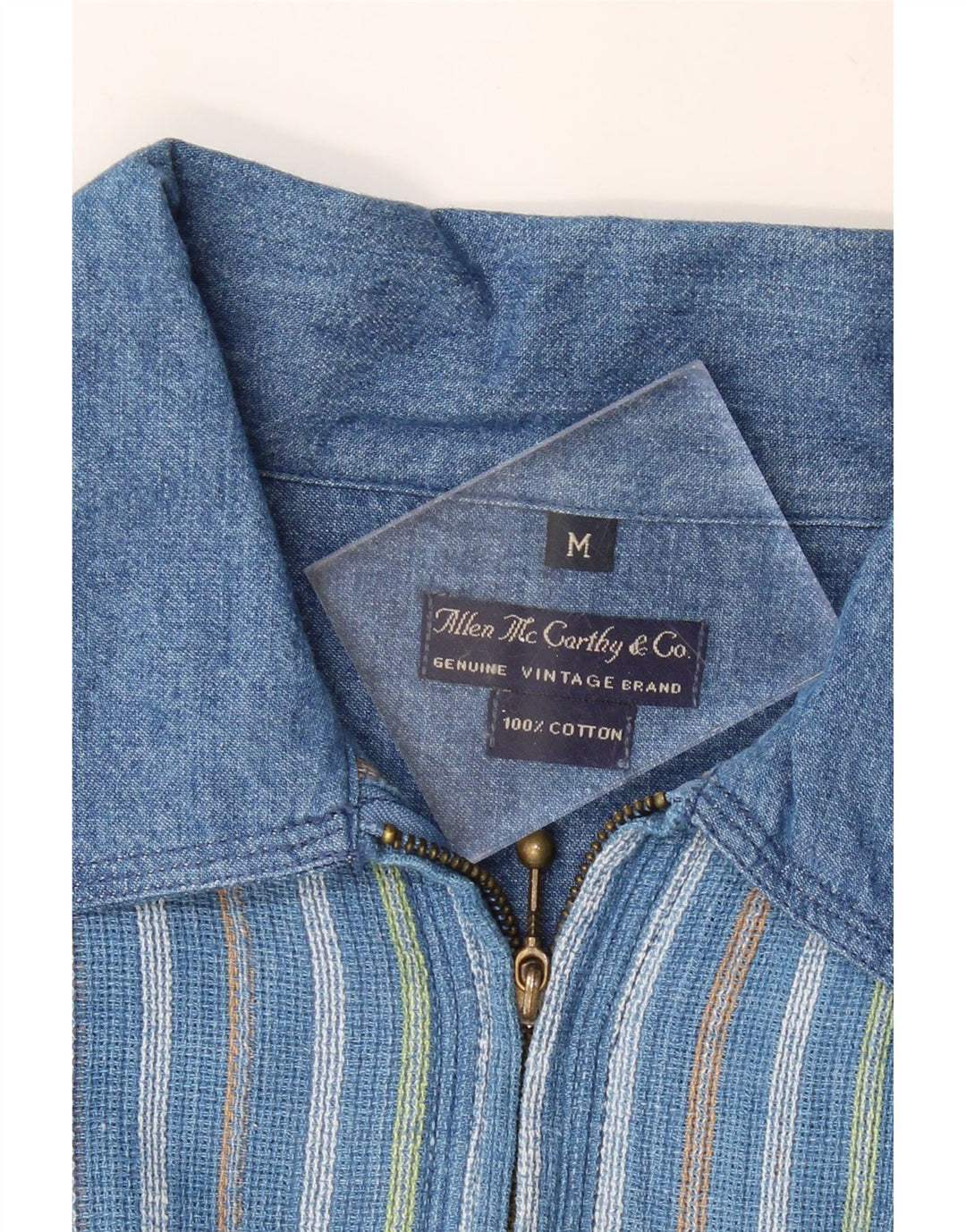 Camicia pullover a maniche corte da uomo VINTAGE vestibilità ampia a righe blu medio