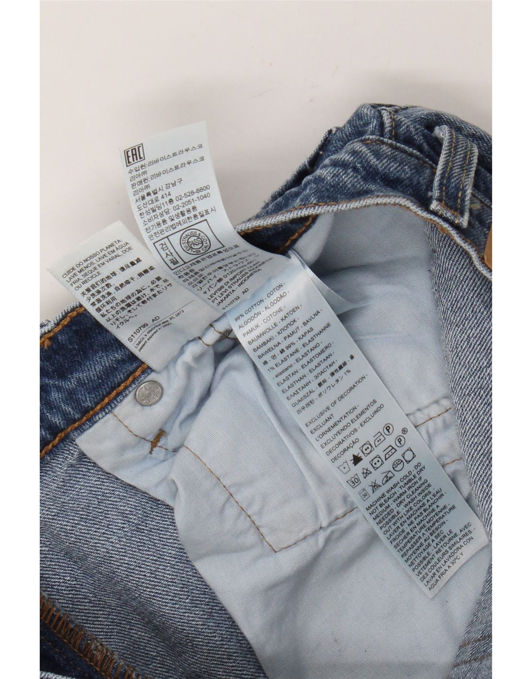 Levi's Uomo 501 Jeans dritti W29 L32 Cotone Blu