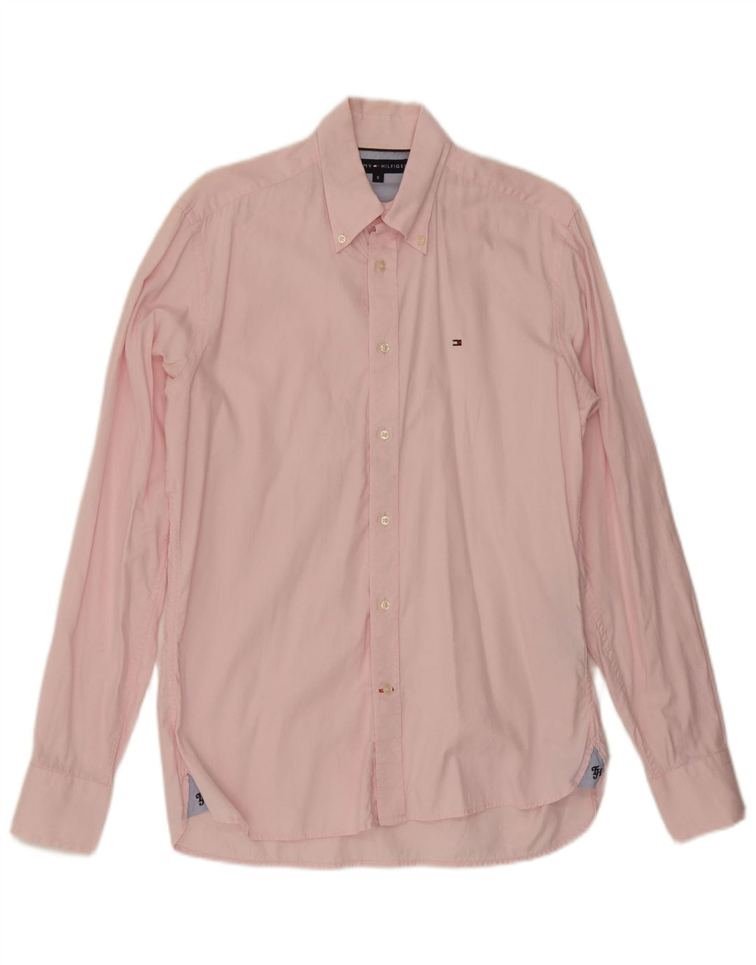 Camicia da uomo Tommy Hilfiger piccola in cotone rosa
