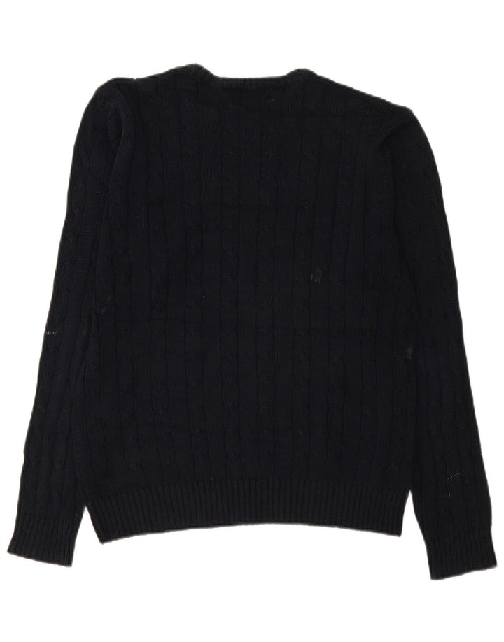 Maglione maglione girocollo da uomo Marks & Spencer blu Harbour piccolo blu scuro
