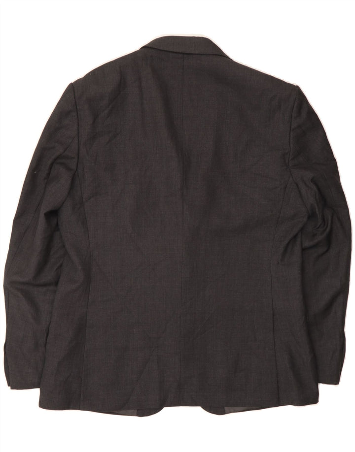 AQUASCUTUM Mens 2 Button Blazer Jacket UK 44 2XL Grey Wool Vintage Aquascutum and Second-Hand Aquascutum from Messina Hembry 