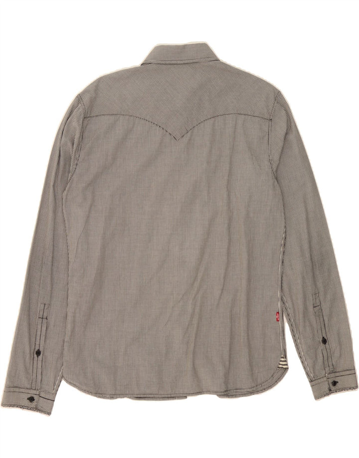 LEVI'S Boys Shirt 15-16 Years Large Black Gingham Cotton Vintage Levi's and Second-Hand Levi's from Messina Hembry 