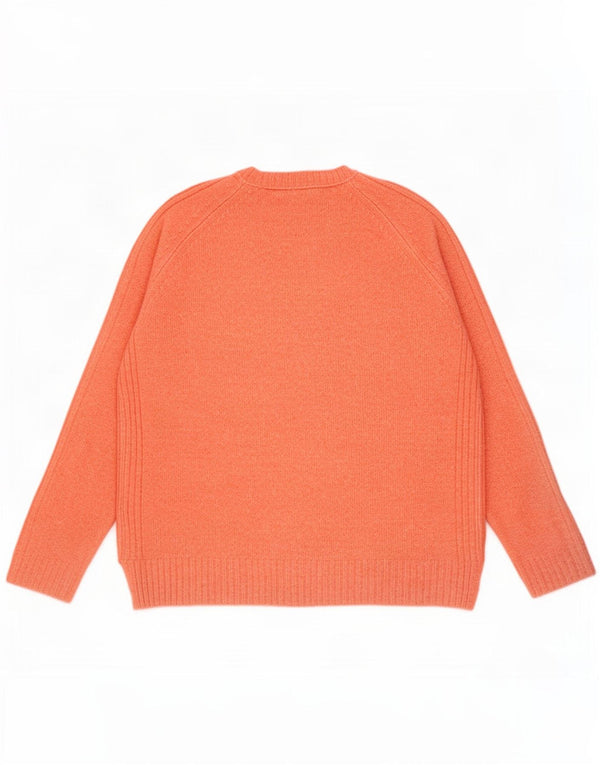 Marks & Spencer Womens Crew Neck Jumper Sweater UK 14 Medium Pink Acrylic