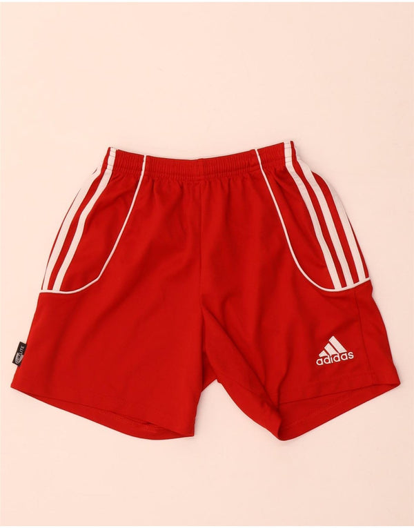 Pantaloncini sportivi Adidas Climalite da ragazzo 7-8 anni XS Poliestere rosso