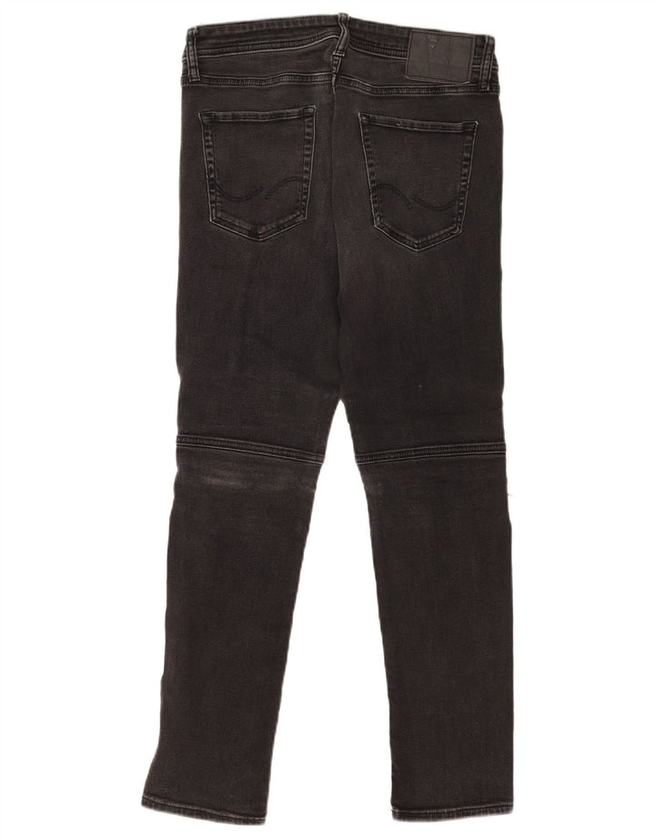 Jack & Jones Uomo GLENN Jeans slim effetto consumato W30 L30 cotone nero