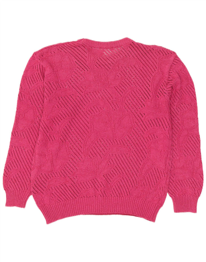 Maglione girocollo oversize da donna Almira IT 40 piccolo cotone rosa