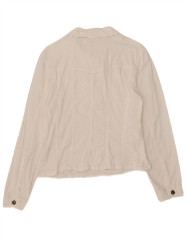 Giubbotto bomber da donna Tommy Hilfiger UK 10 grande cotone bianco