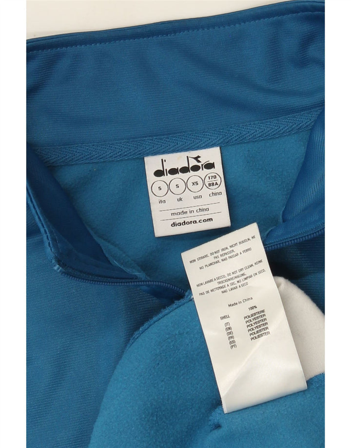 Giacca da tuta da uomo Diadora Small Blue Colourblock in poliestere