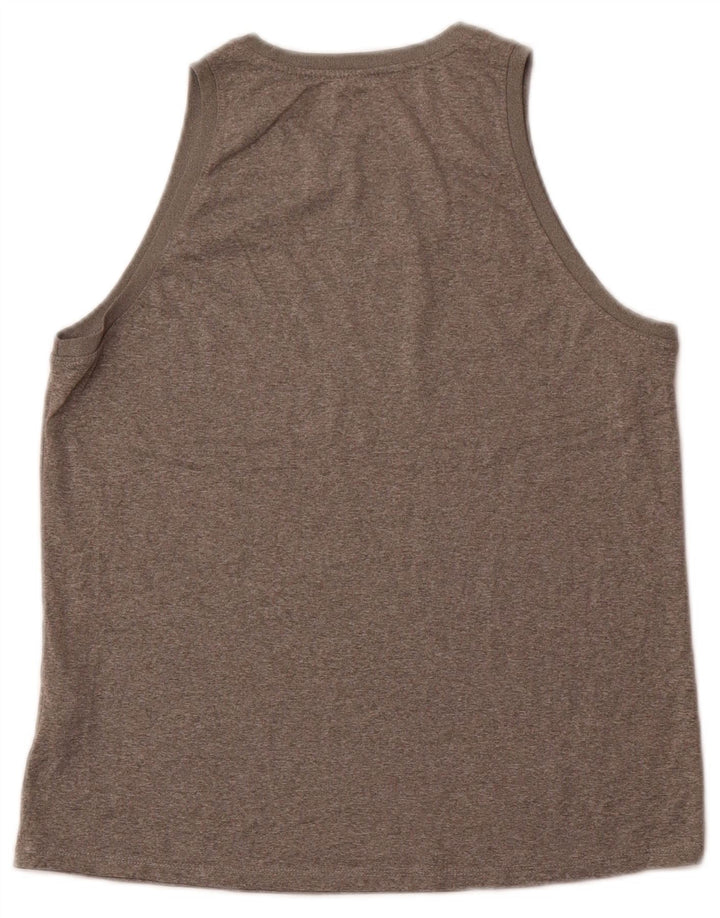 Canotta NIKE Dri Fit da donna UK 12 Poliestere screziato grigio medio