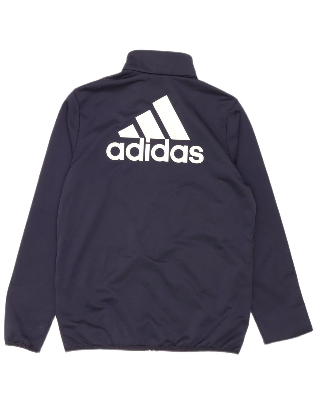 Giacca da ginnastica grafica da ragazzo Adidas 13-14 anni in poliestere blu navy