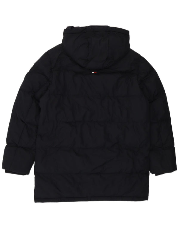 Giacca imbottita con cappuccio da uomo Tommy Hilfiger UK 40 Large in poliestere blu navy