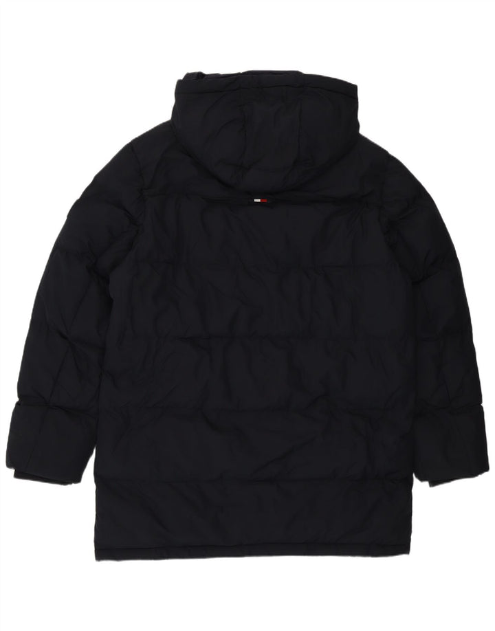 Giacca imbottita con cappuccio da uomo Tommy Hilfiger UK 40 Large in poliestere blu navy