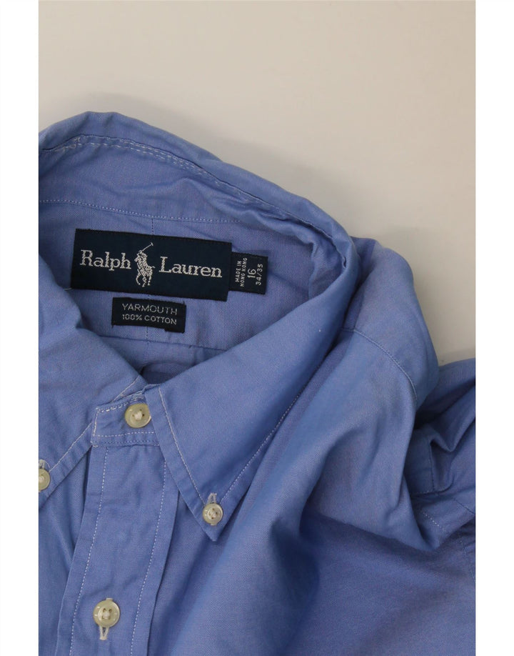 Camicia da uomo Ralph Lauren taglia 16 grande cotone blu