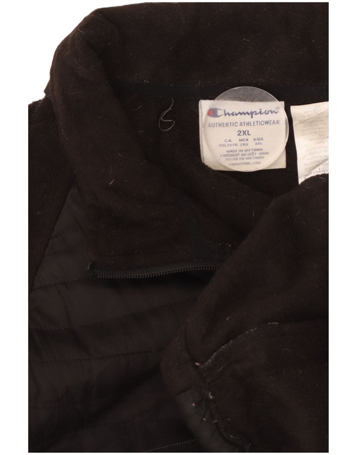 Giacca in pile da uomo Champion UK 44 2XL Poliestere nero