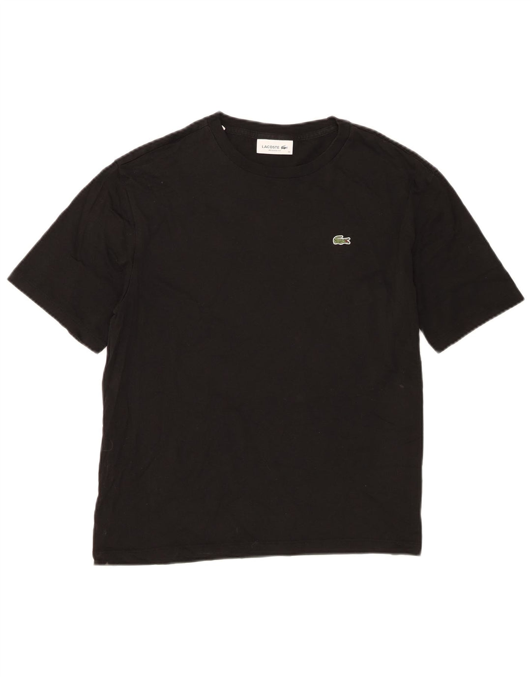 T-shirt da donna vestibilità comoda Lacoste taglia 38 media cotone nero