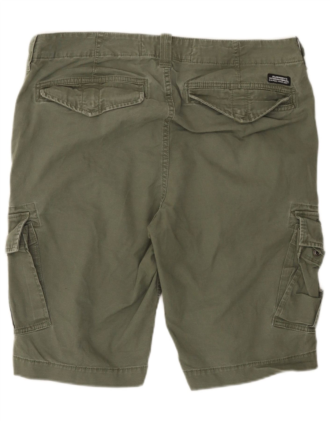 Pantaloncini cargo da uomo SUPERDRY W36 grandi cotone kaki