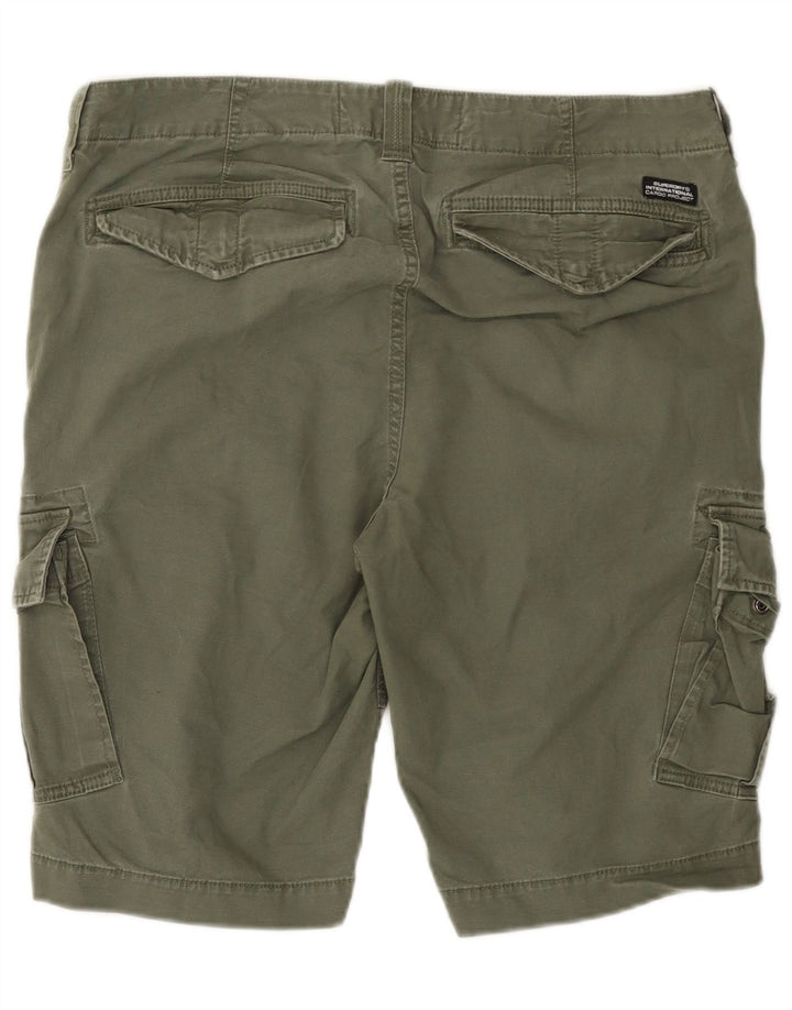 Pantaloncini cargo da uomo SUPERDRY W36 grandi cotone kaki