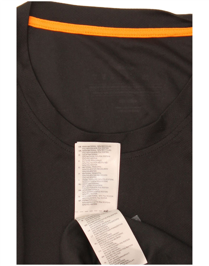 T-shirt grafica da uomo Adidas Top in poliestere nero medio