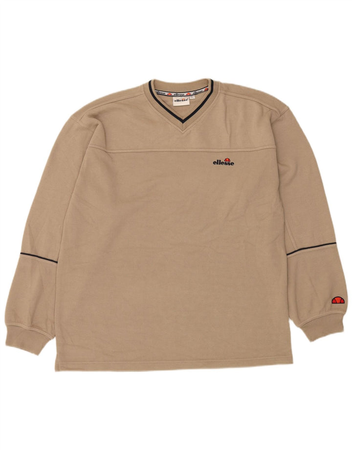 ELLESSE Felpa da uomo Maglione grande Poliestere beige
