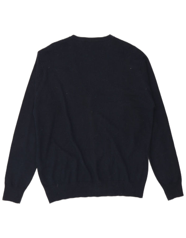 Maglia Cardigan Uomo Trussardi IT 54 XL Blu Navy Lana