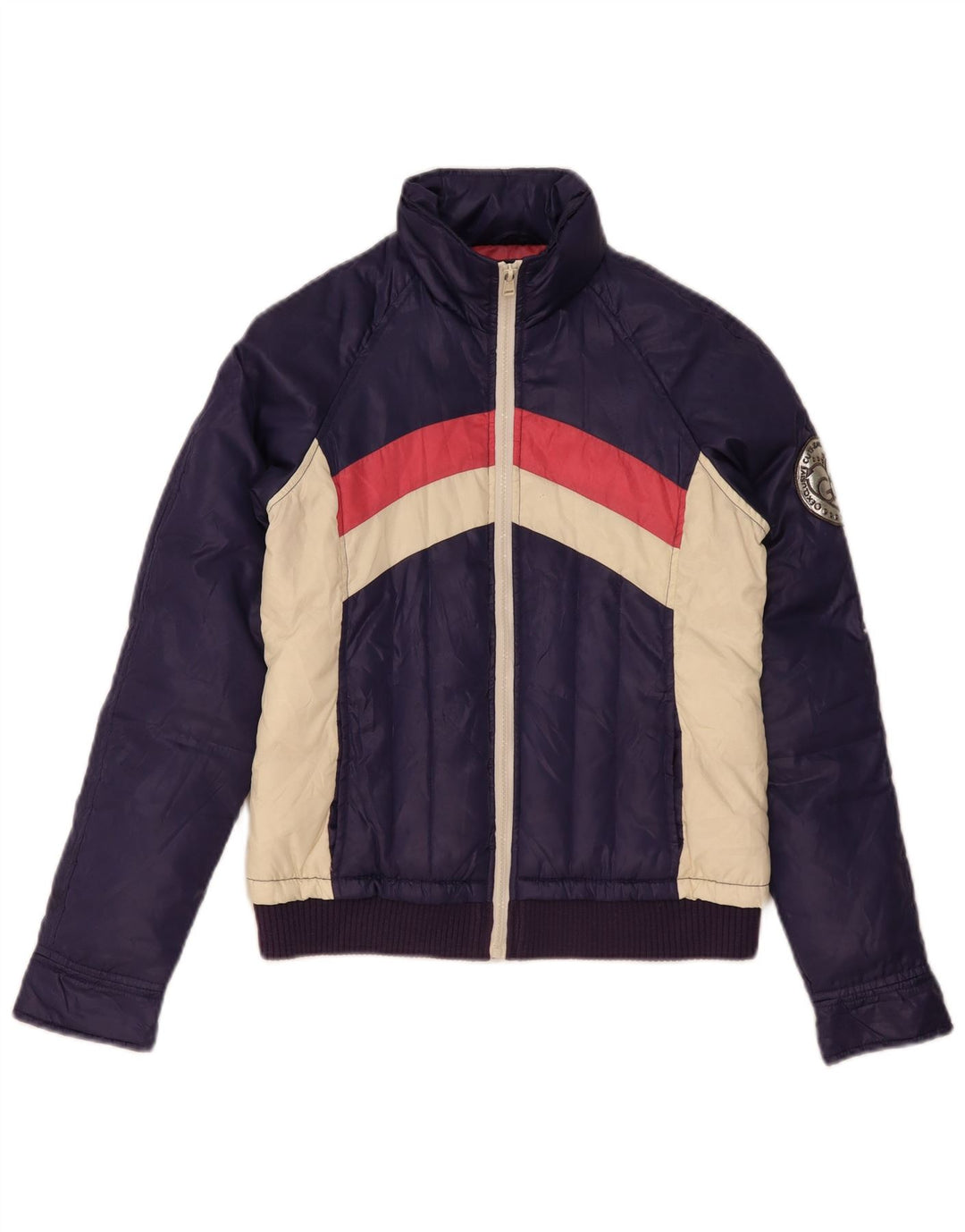 Giacca imbottita da donna Gaudi IT 42 Poliestere color block medio blu navy
