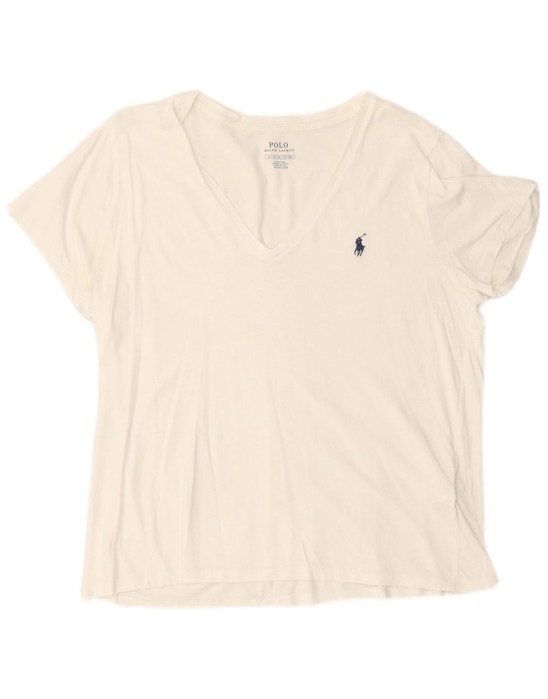 POLO RALPH LAUREN T-shirt da uomo Top XL in cotone bianco