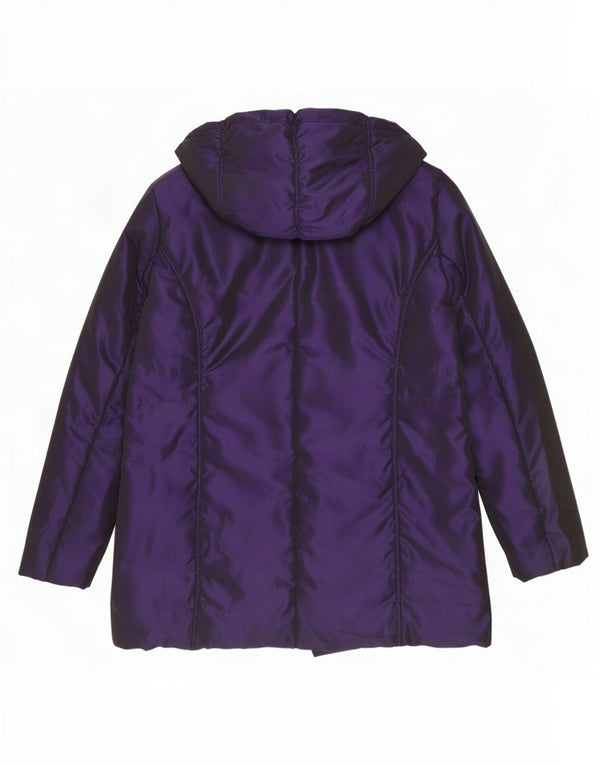 Paco Boutique Cappotto imbottito oversize da donna UK 16 Large Viola Poliestere