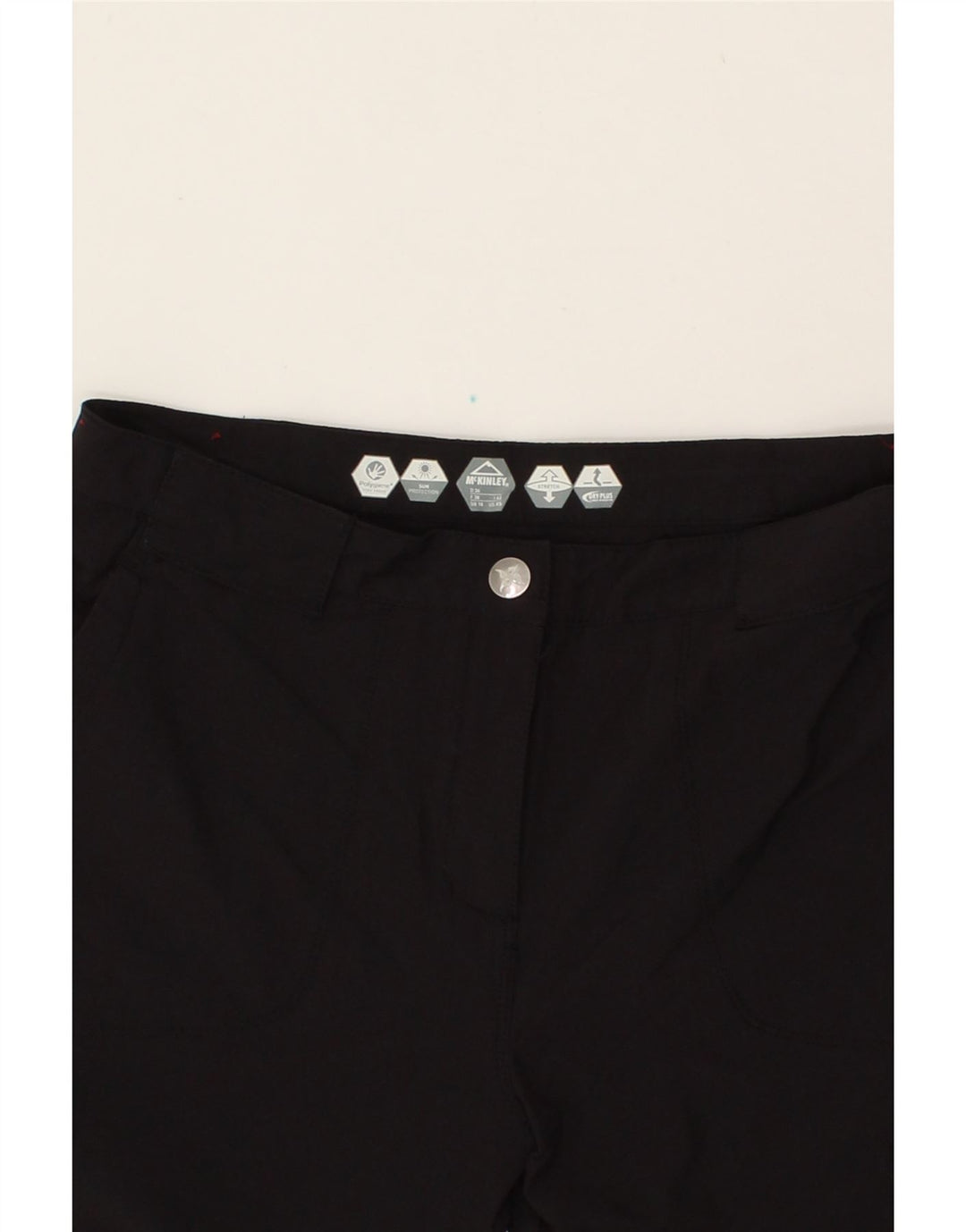 MC KINLEY Womens Bermuda Shorts UK 10 Small W26 Black Polyamide Vintage MC Kinley and Second-Hand MC Kinley from Messina Hembry 
