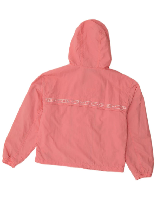 Giacca antipioggia con cappuccio grafica per ragazze Tommy Hilfiger 13-14 anni in poliammide rosa