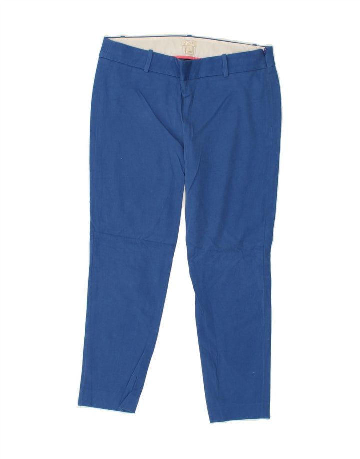 J. CREW Womens Slim Cropped Trousers US 8 Medium W32 L25 Blue Cotton Vintage J. Crew and Second-Hand J. Crew from Messina Hembry 