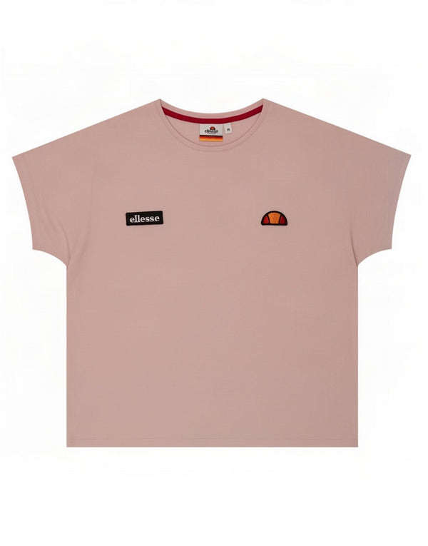 T-shirt da donna Ellesse Top UK 14 cotone rosa medio