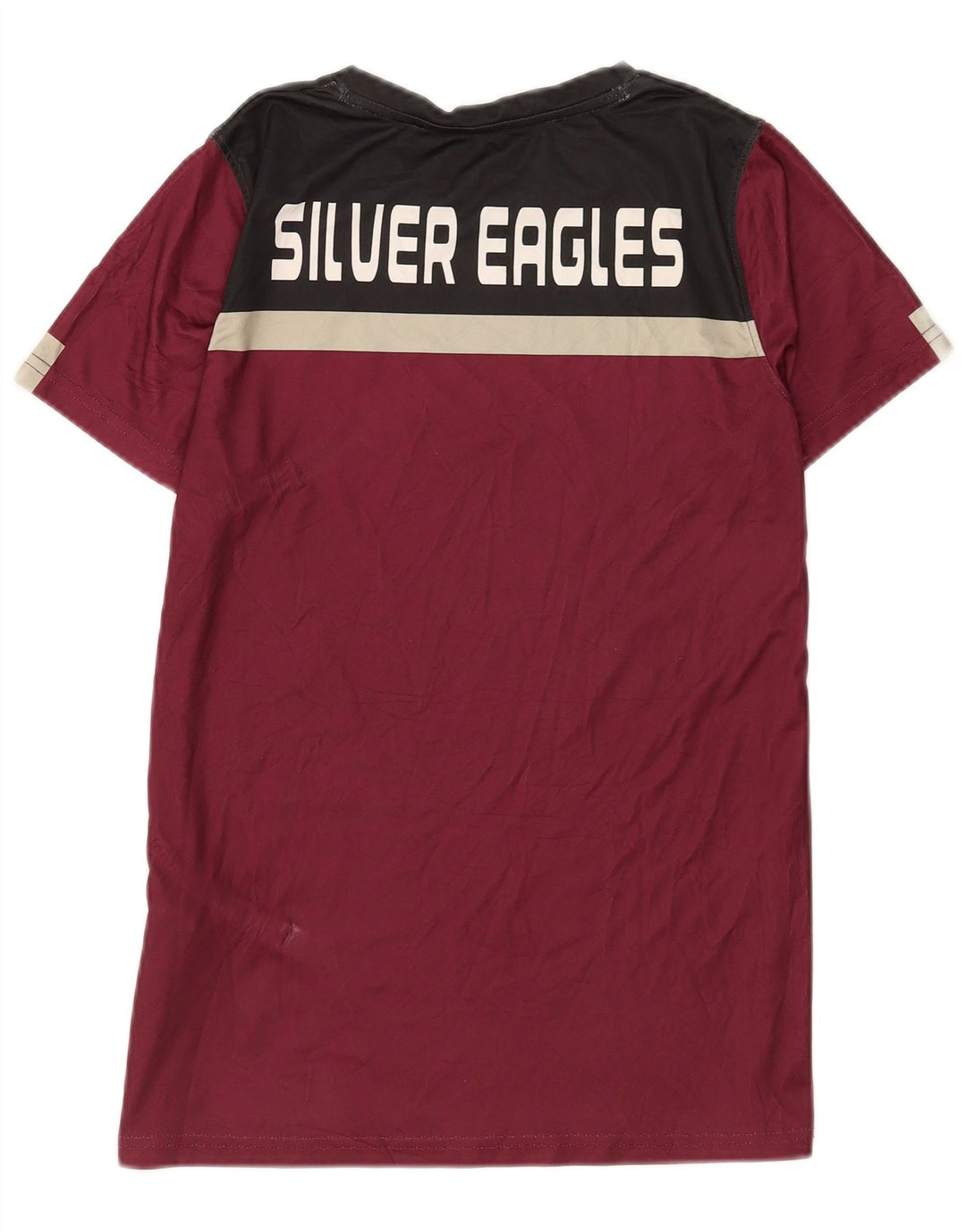 T-shirt grafica da uomo Under Armour Top grande in poliestere color block bordeaux